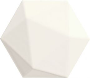 Origami white hex 11x12.5