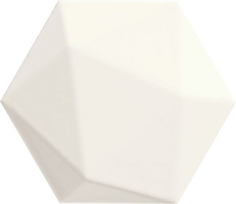 Origami white hex 11x12.5