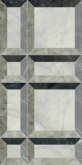 PF60014088 Tarsia Frame Nero Deco Lux 3D Rett 60x120