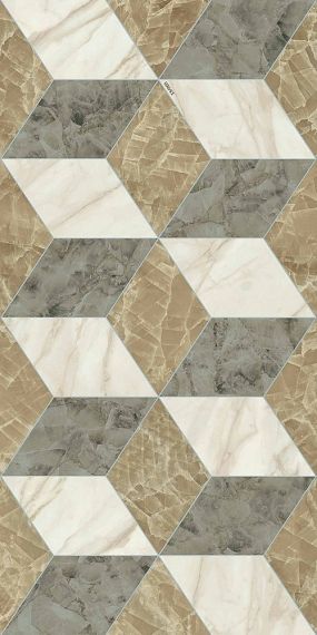 PF60014142 Tarsia Cubical Avorio Deco Lux 3D Rett 60x120