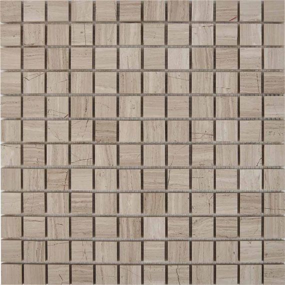 PIX254 Мозаика White Wooden из мрамора полированная 23x23 305х305x6