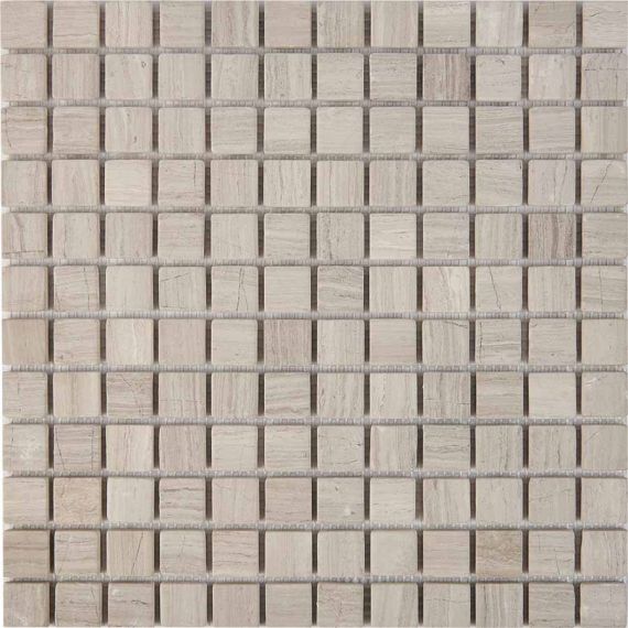 PIX256 Мозаика White Wooden из мрамора матовая 23x23 305х305x6