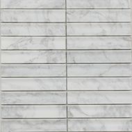 PIX341 Мозаика Bianco Carrara, Concave матовая 30х151 305х318х12