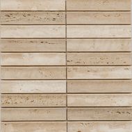 PIX343 Мозаика Yellow Travertine, Concave матовая 30х151 305х318х12