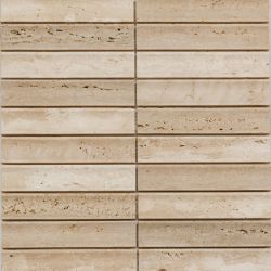 PIX343 Мозаика Yellow Travertine, Concave матовая 30х151 305х318х12