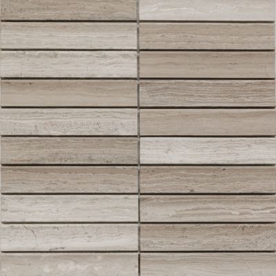 PIX347 Мозаика White Wooden, Concave матовая 30х151 305х318х12