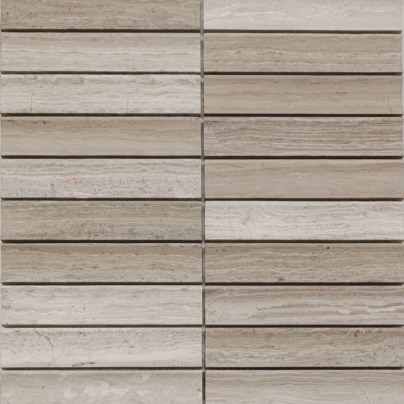 PIX347 Мозаика White Wooden, Concave матовая 30х151 305х318х12