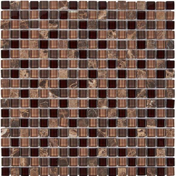 PIX738 Мозаика из мрамора и стекла 15x15 300х300x4