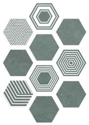 Pier17 Hexa Turquoise 23,2x26,7