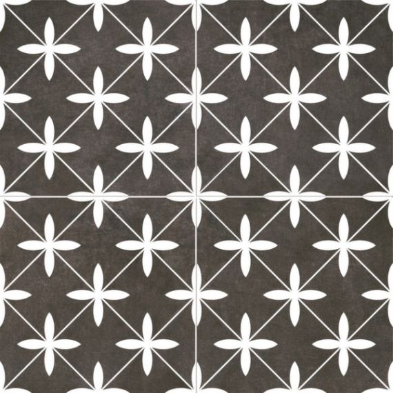 Poole Black Pre-cut Satin 45,2x45,2
