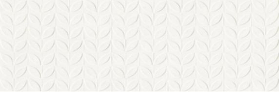 RA6J Плитка Vida Struttura Foglia 3D Bianco Rett 30x90