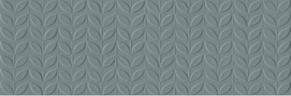 RA6R Плитка Vida Struttura Foglia 3D Azzurro Rett 30x90