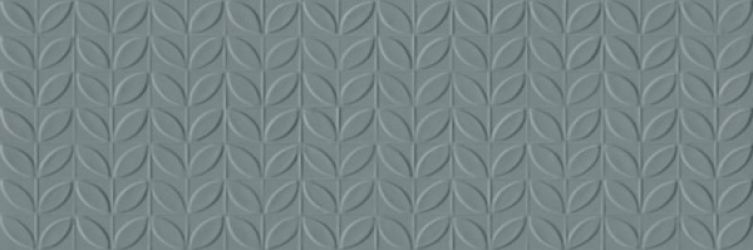 RA6R Плитка Vida Struttura Foglia 3D Azzurro Rett 30x90