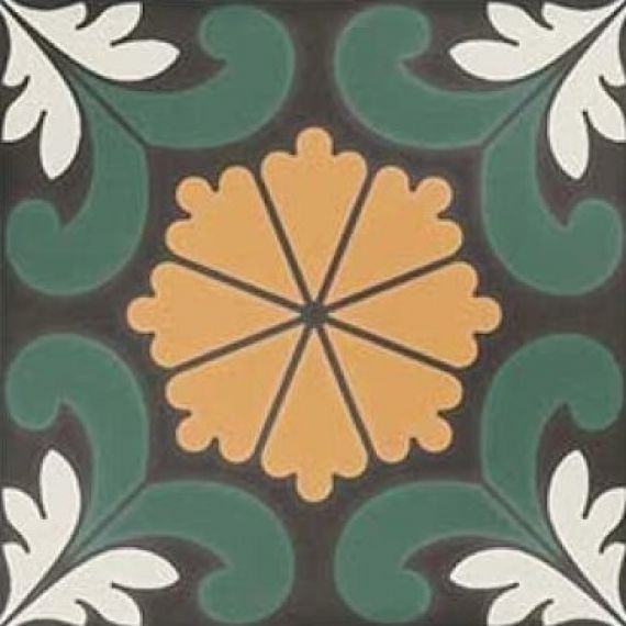 SYNC FLOWER GREEN 15x15