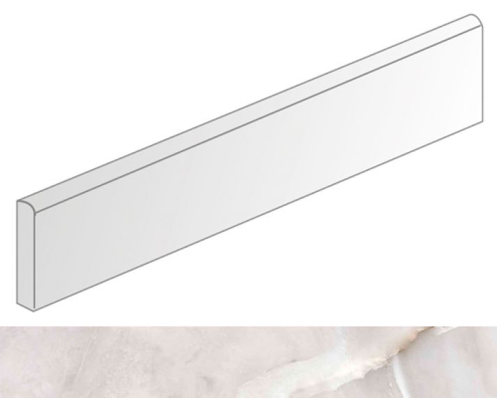 Titan rodapie Pelias Gris 9.4x60