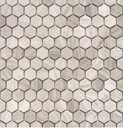 Travertino silver MAT hex 18x30x6 285x305x6