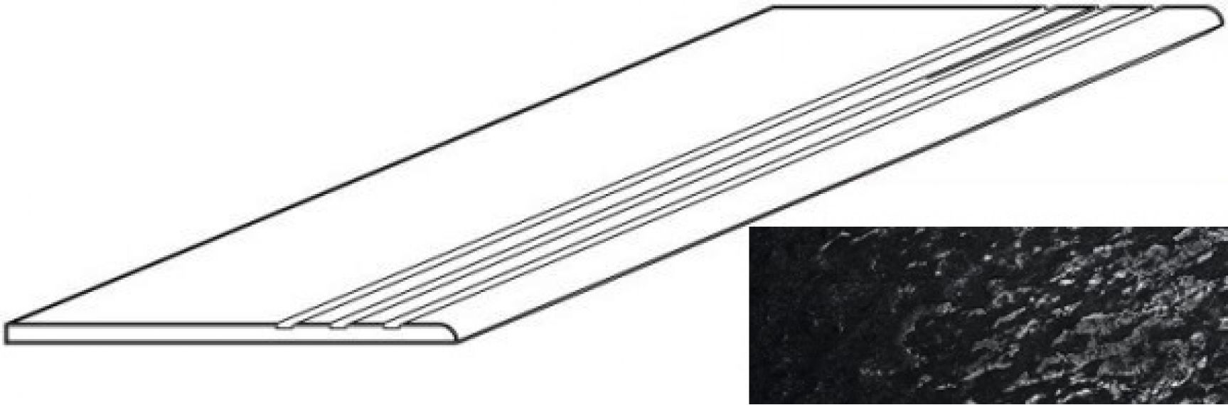 Ultra диаманте неро LR 120x30