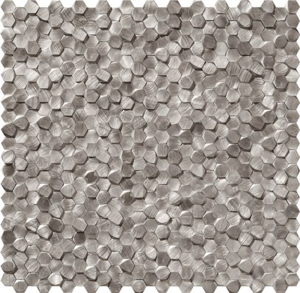 Vestige hex 3d silver 29.5x30.6