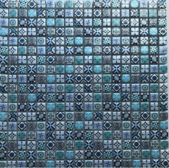 Xindi Blue (стекло) 15*15 300*300
