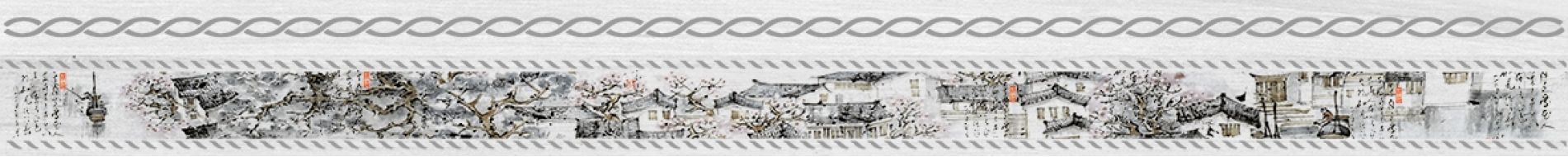 Zen Бордюр белый 6х60