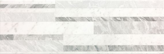 fNIZ Плитка Roma Diamond Deco White Brillante 25x75