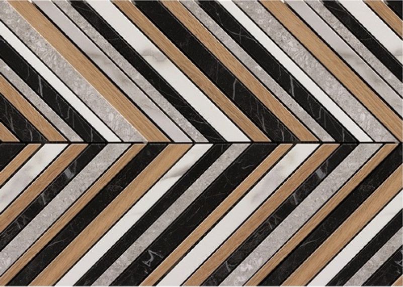 fNJ0 Roma Diamond Mosaico Spinato 25.5x29.5