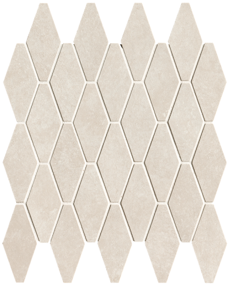 fRW5 Мозаика Nobu White Gres Rombi Mosaico Matt 31x35,5