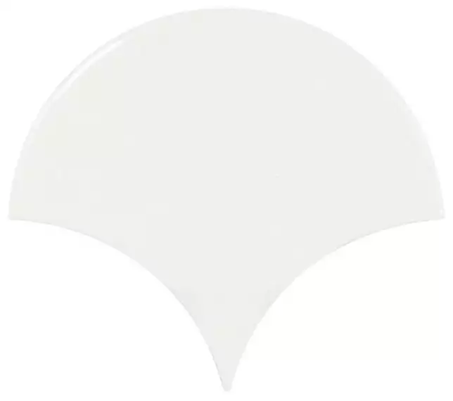21968 Плитка Scale Fan White 10,6х12