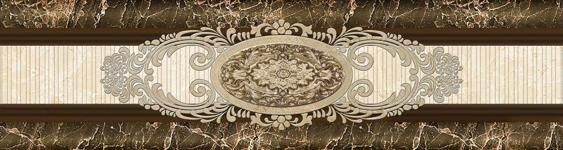 282 Плитка Бордюр Hermitage Центр 8.5x30