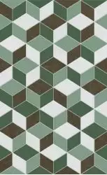010300000200 Декор Веста зеленый 02 25х40
