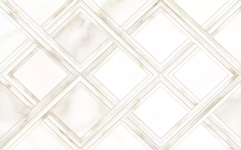 10100001120 Плитка Calacatta Gold Белый ромбы 40*25