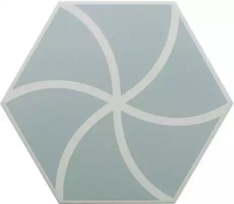 127009 FANCY WAVES BLUE R10 20x23