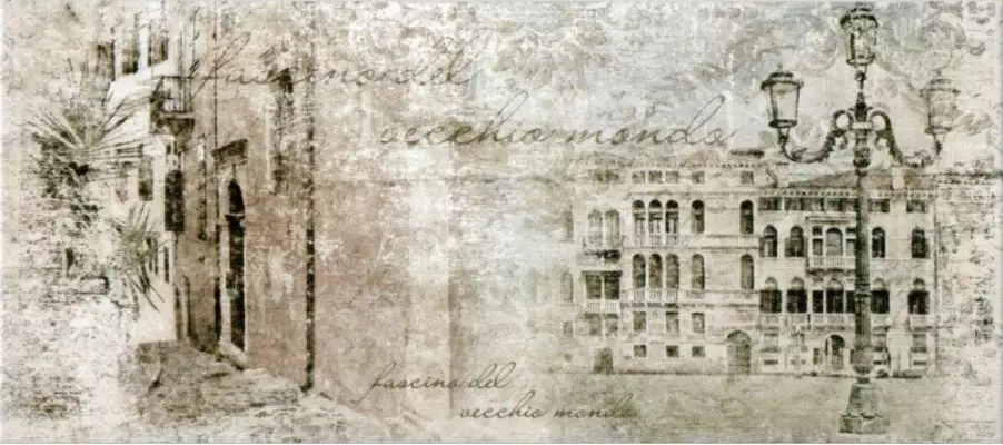 137672 Декор Граффито Сити Серая 20*45