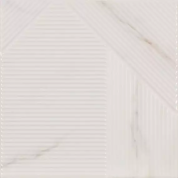 187599 Stripes Mix Calacatta 25x25