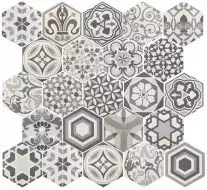21357 Hexatile Harmony B&W 17,5x20