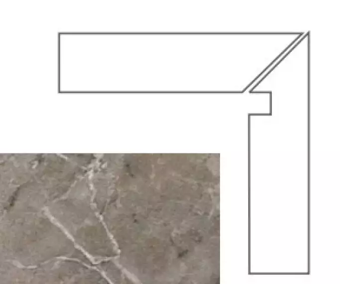 240636 MARBLE BATTISCALA GRIGIO DX LAP 8x117.2