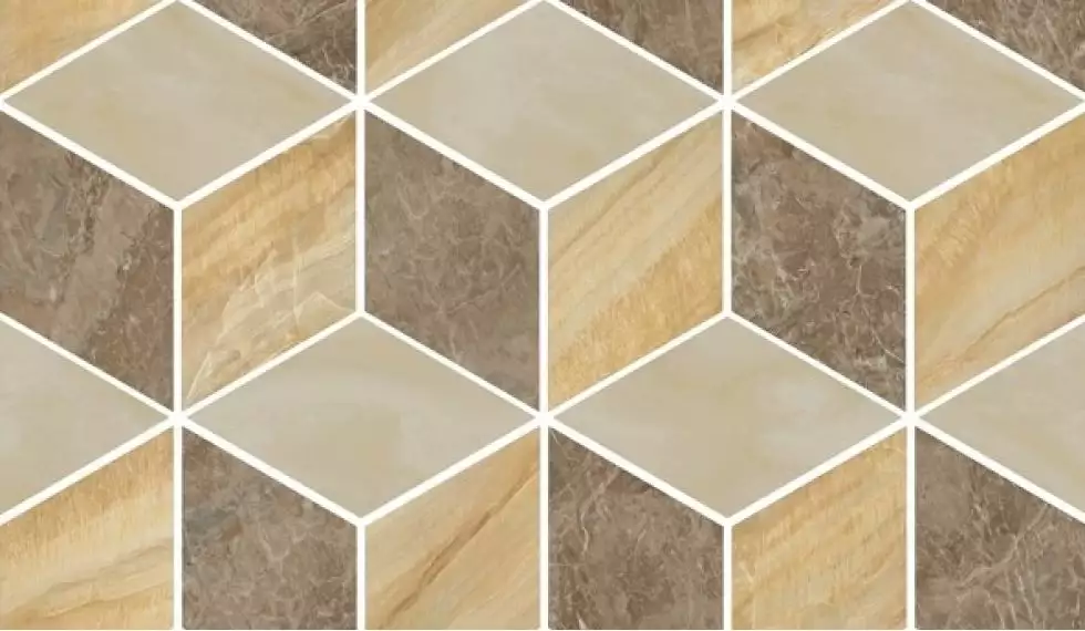 240841 MOSAICS T3-3D MARRONE-ORO-BEIGE 17x29,1