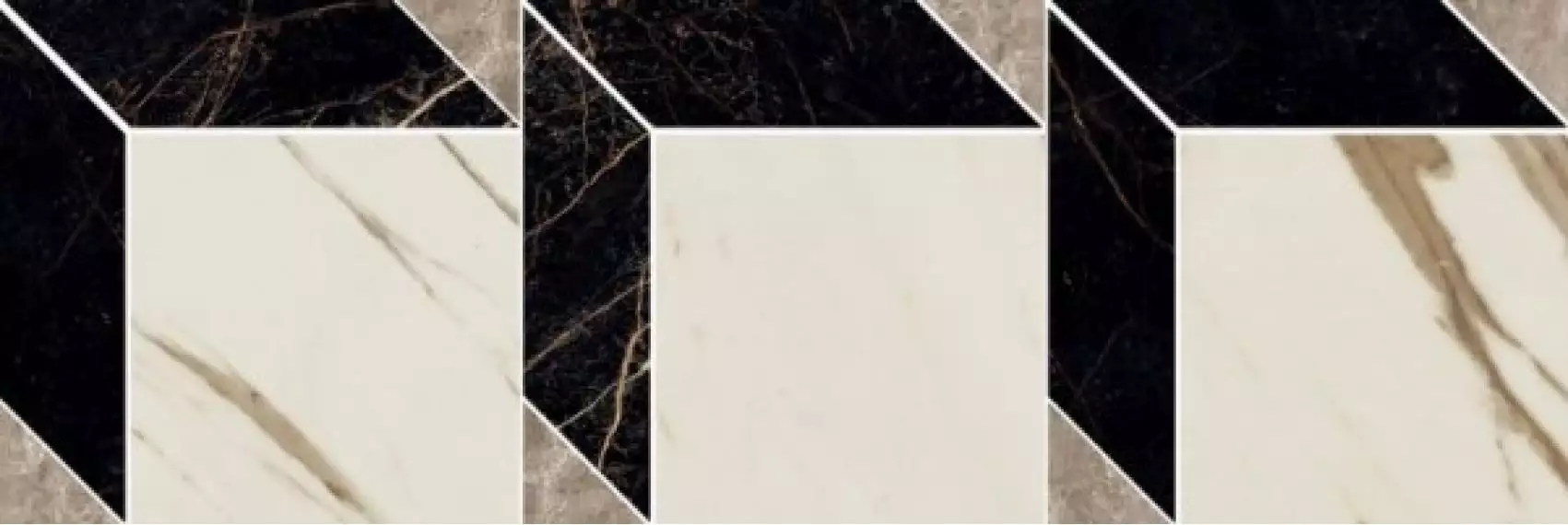 240851 MOSAICS CUBE NERO-BIANCO-GRIGIO 19,5x58,5