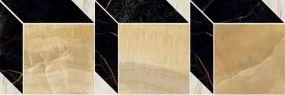 240852 MOSAICS CUBE NERO-BIANCO-ORO 19,5x58,5