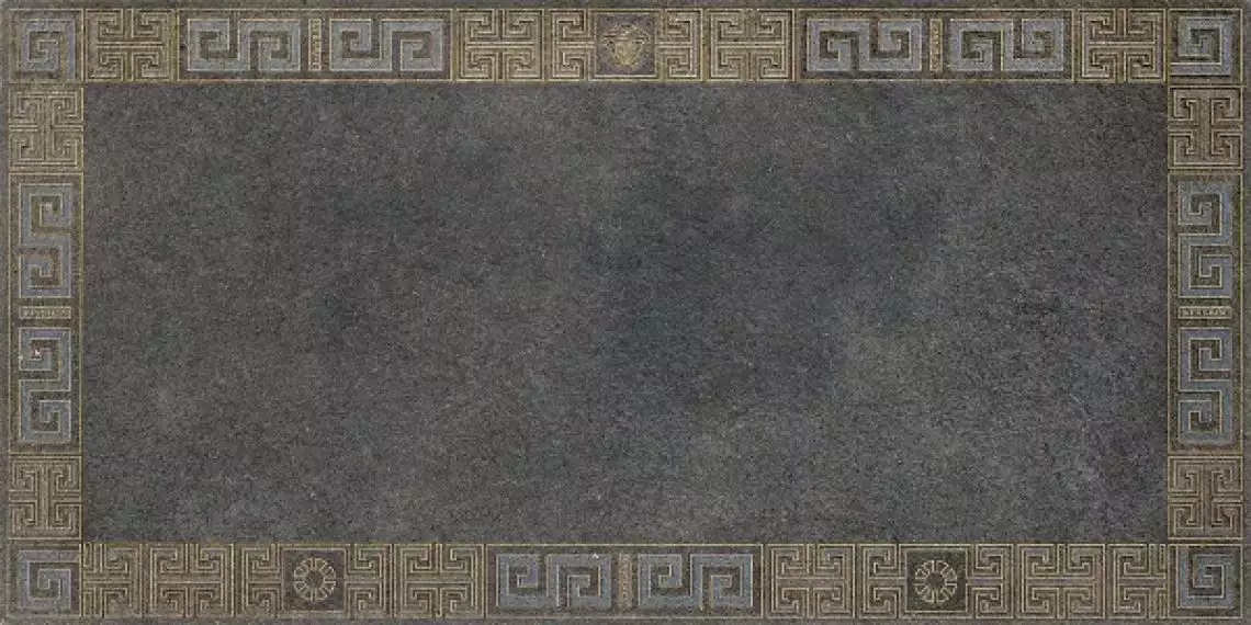 261343 GREEK CASSETTONE Antracite/Oro 40x80