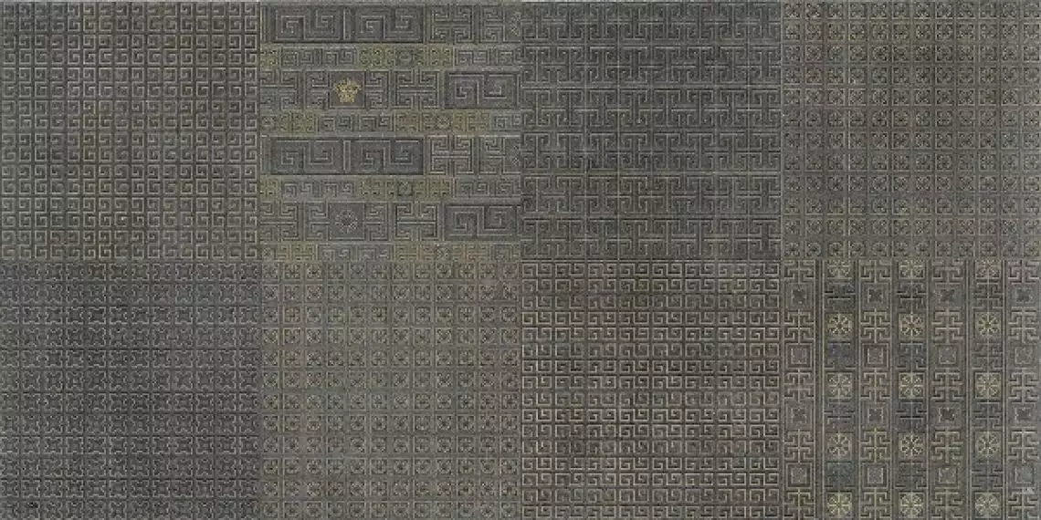 261353 GREEK FORMELLE ANTRACIT/ORO 40x80