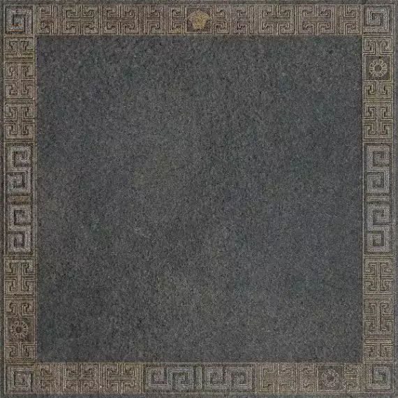 261363 GREEK CASSETTONE ANTRACITE/ORO 40x40