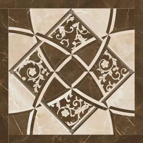 262535 Emote INTARSIO CREMA/MARRONE 78x78