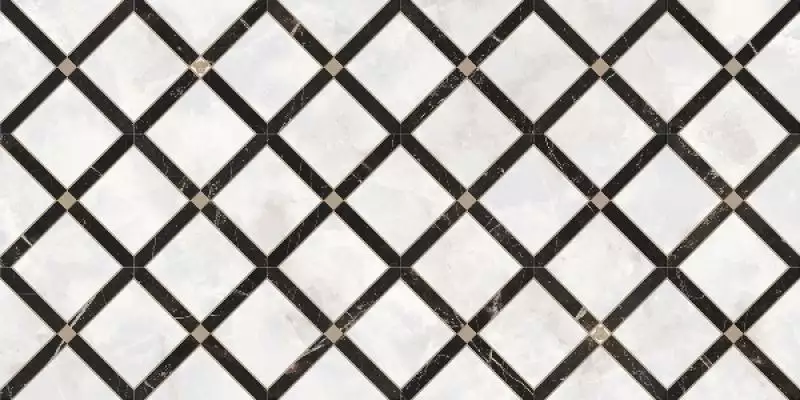262544 INTRECCIO BIANCO/NERO 39x78