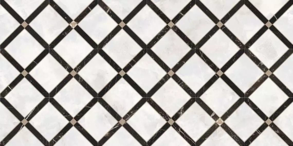 262544 INTRECCIO BIANCO/NERO 39x78