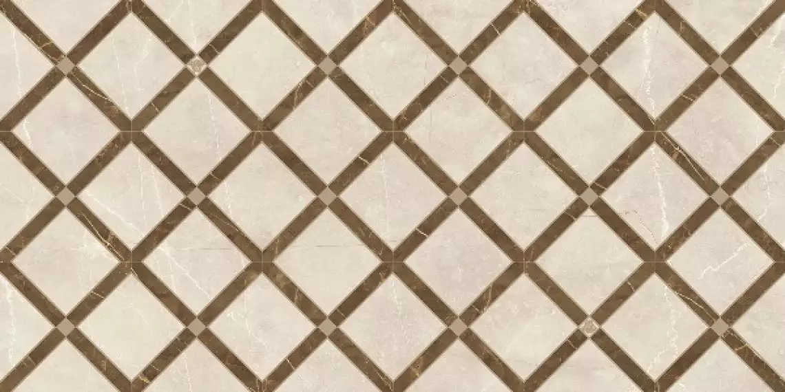 262545 INTRECCIO CREMA/MARRONE 39x78