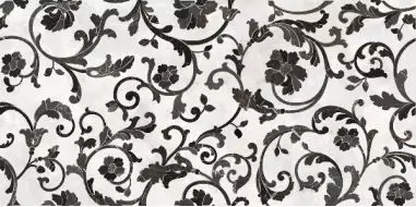 262554 FLOREALE BIANCO/NERO 39x78