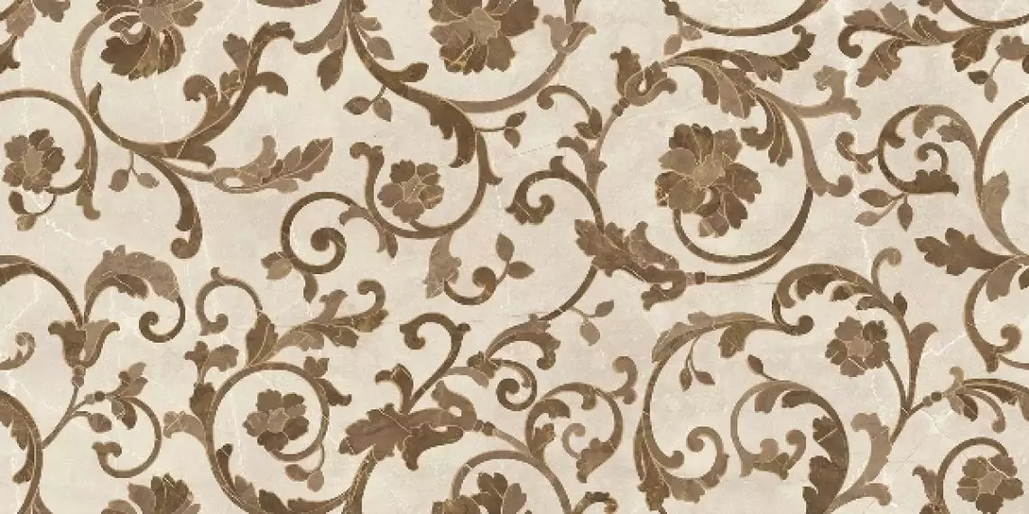 262555 FLOREALE CREMA/MARRONE 39x78