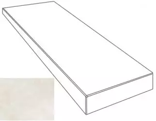 262660 GRADONE ANGOLARE SX ONICE BIANCO 4x32x78