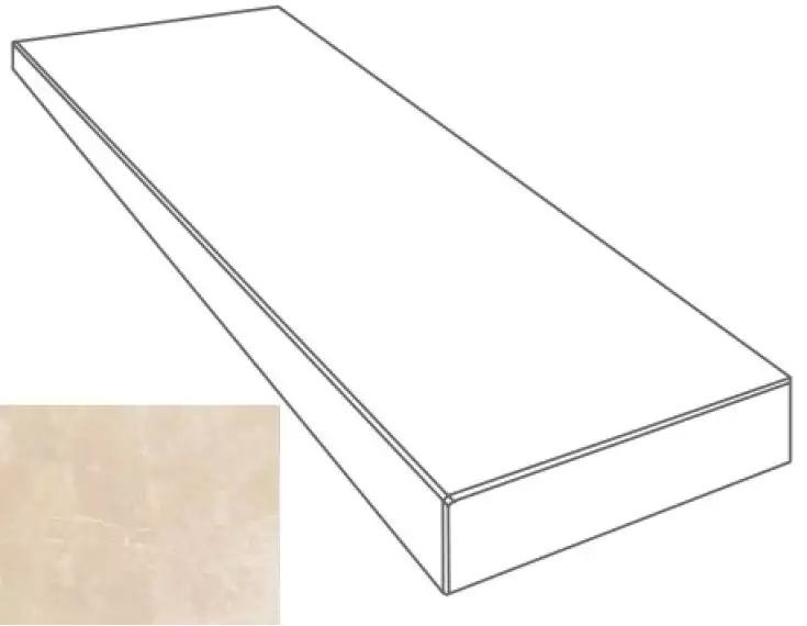 262661 GRADONE ANGOLARE SX CREMA MARFIL 4x32x78